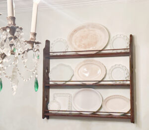shopatblu the blue building antiques vintage rack plate stain with ironstone